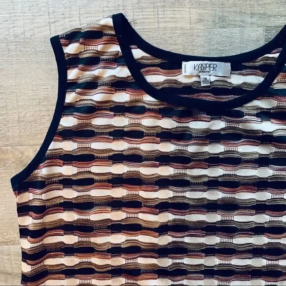 KASPER Separates Multicolor Sleeveless Sweater Knit Top 1X - Picture 13 of 16